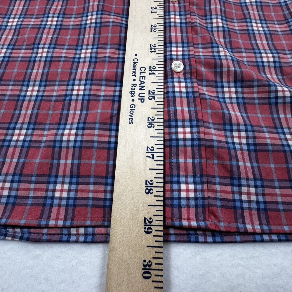 Vineyard Vines Performance Whale Shirt Mens Large Pink Blue Plaid Button Down - Picture 6 of 6
